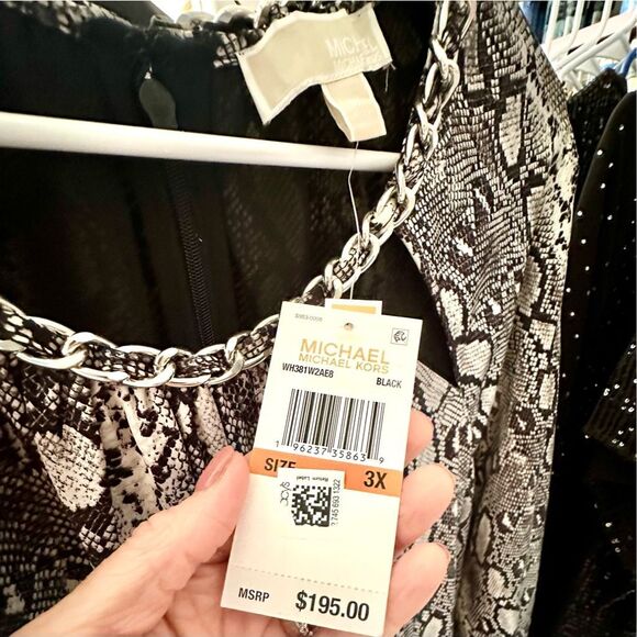 NWT Michael Kors above knee Cocktail Dress. Snake print  Size 3X. - Picture 12 of 13